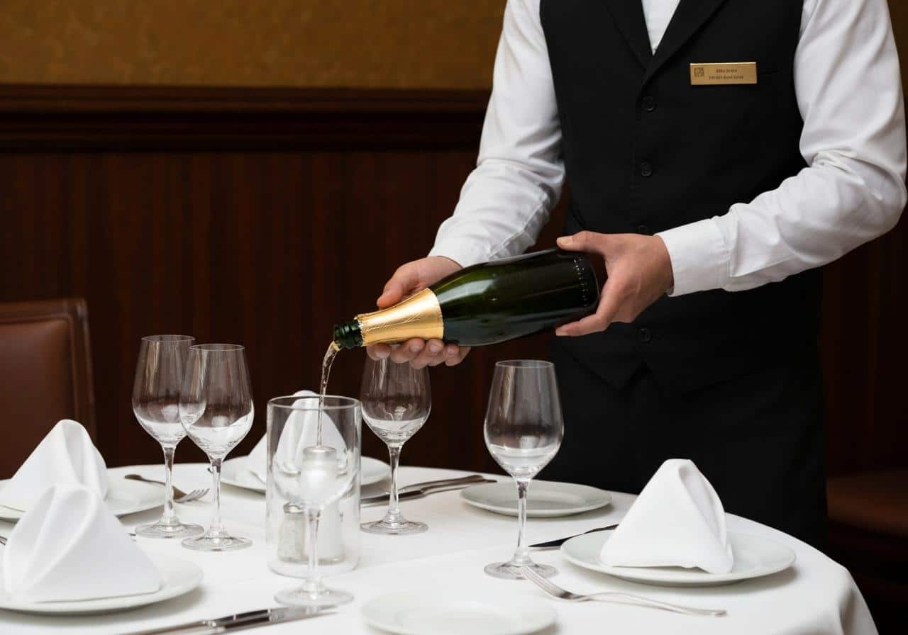service vin champagne fine dining