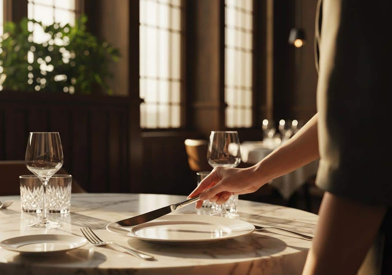 comment placer ses couverts en fin de repas