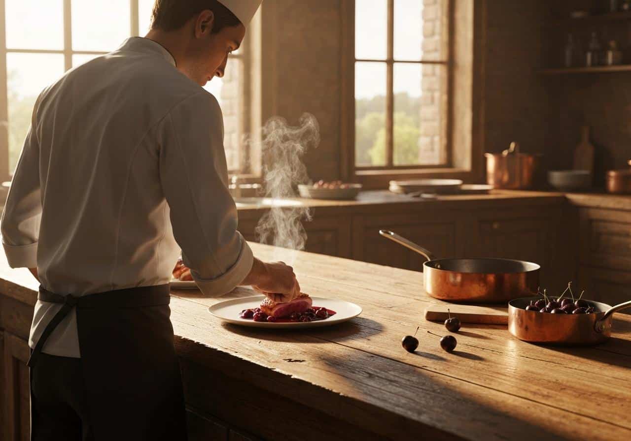 Qu'est-ce qui fait de la sauce aux cerises un bon accompagnement pour le canard ?