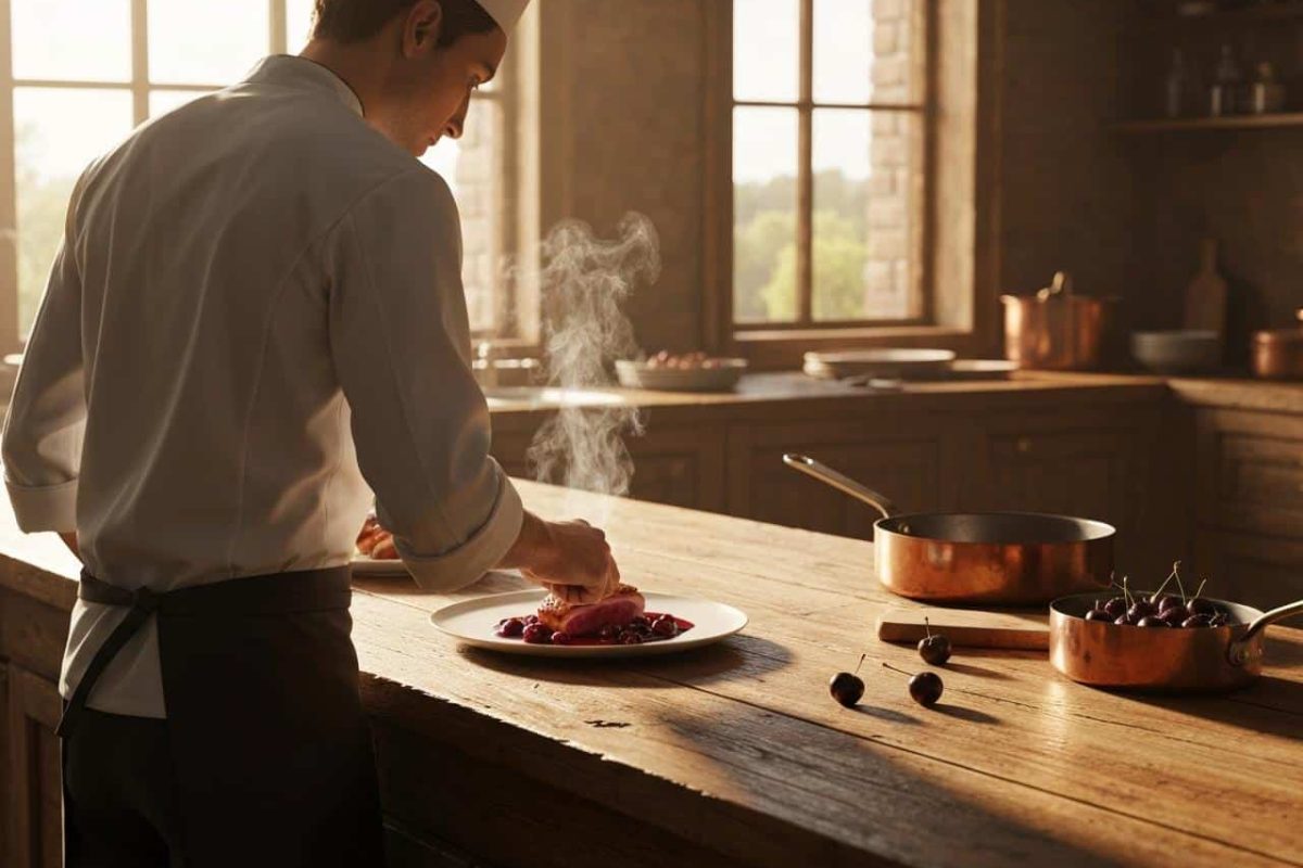 Qu'est-ce qui fait de la sauce aux cerises un bon accompagnement pour le canard ?