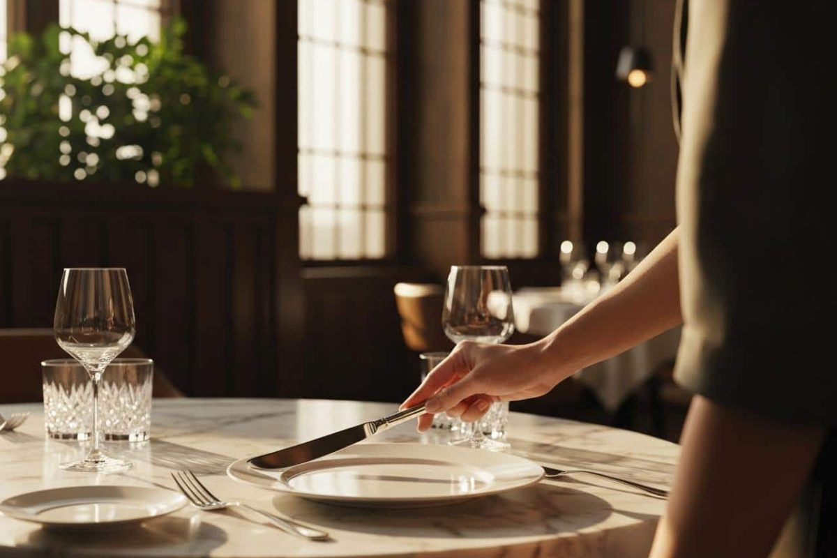 comment placer ses couverts en fin de repas