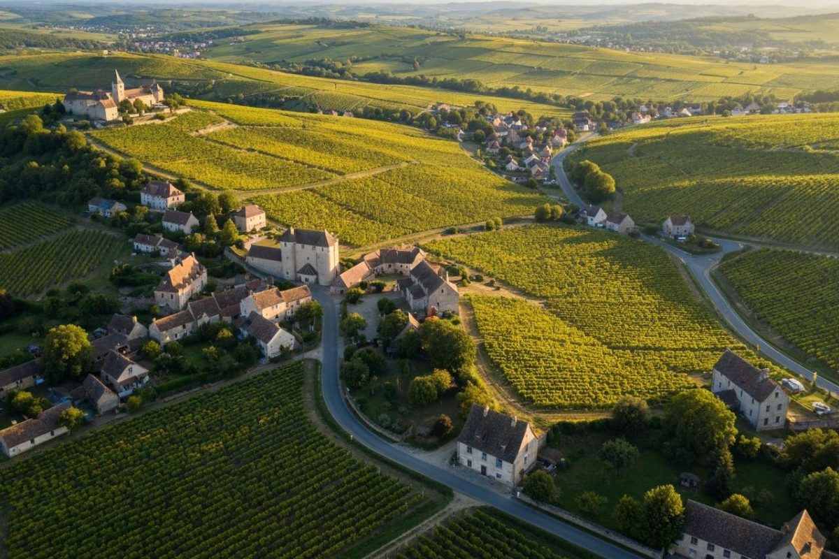route vins Bourgogne parcours